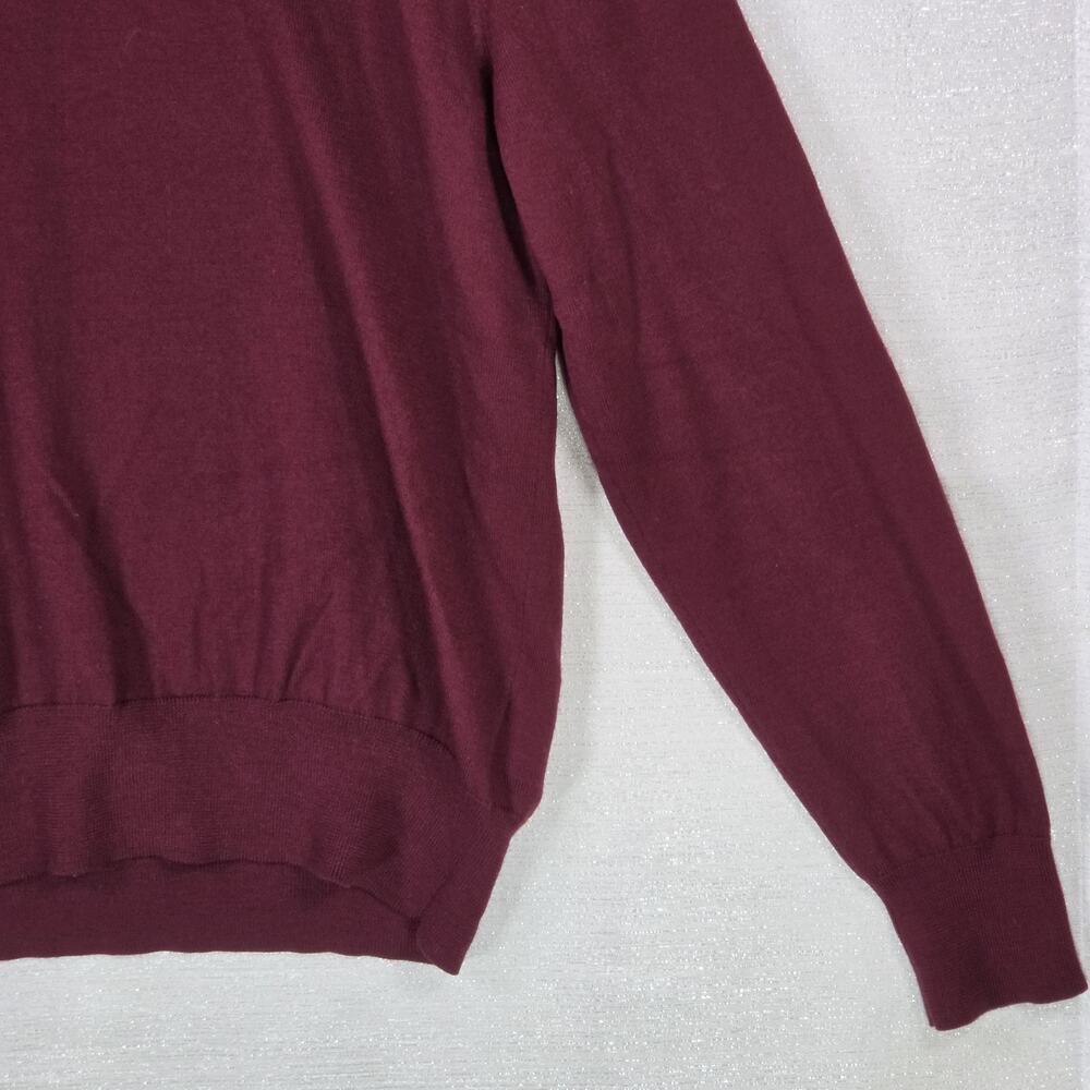Brooks Brothers Saxxon Wool Men's V-Neck Sweater 100% Wool Long Sleeve Large - Picture 3 of 7